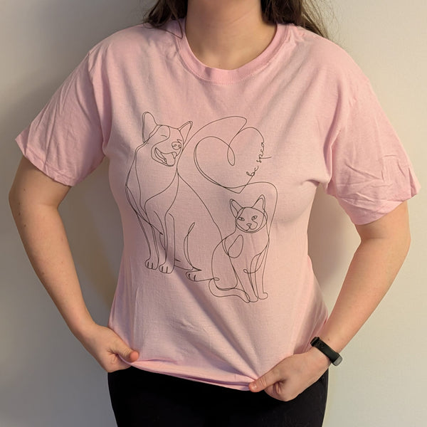 Cat & Dog Heart - Unisex T-Shirt