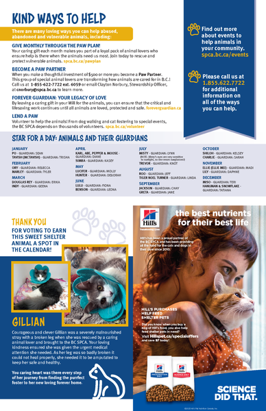 BC SPCA Calendar