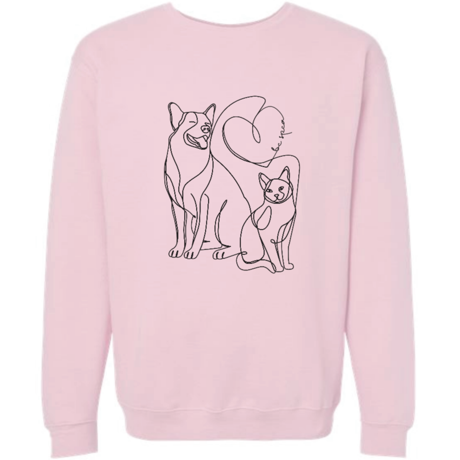 Cat & Dog Heart - Unisex Sweatshirt