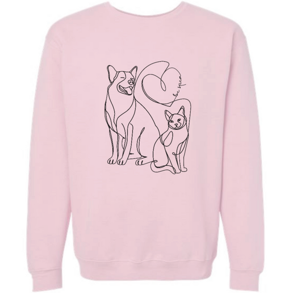 Cat & Dog Heart - Unisex Sweatshirt