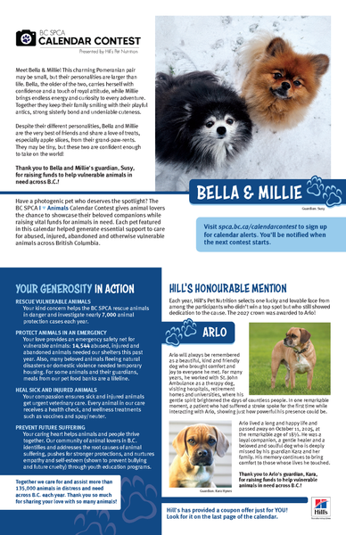 BC SPCA Calendar