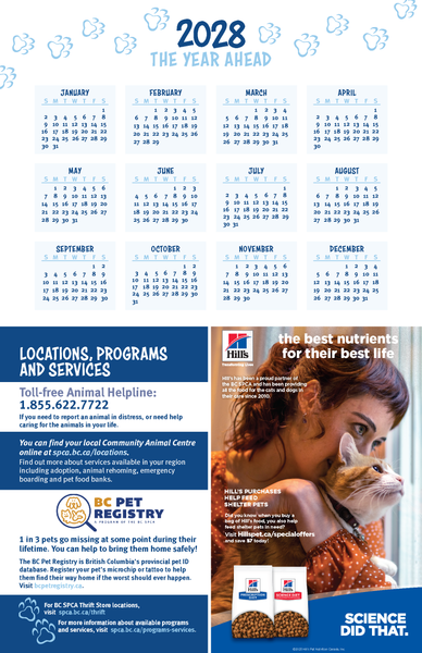 BC SPCA Calendar