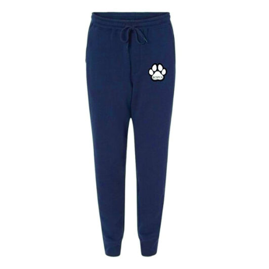 Paw Print Patch Joggers - Navy