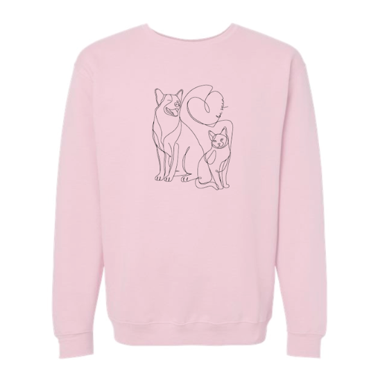 Cat & Dog Heart - Unisex Sweatshirt