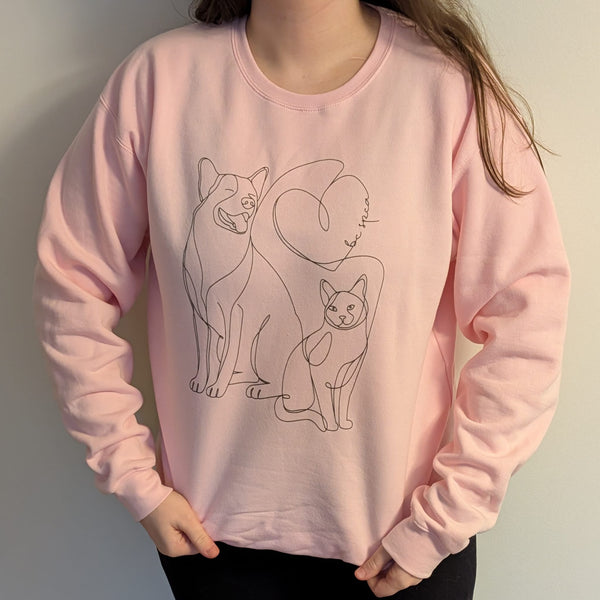 Cat & Dog Heart - Unisex Sweatshirt