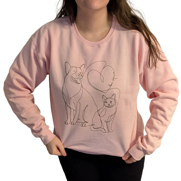 Cat & Dog Heart - Unisex Sweatshirt