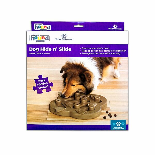 Nina Ottosson Dog Worker Interactive Treat Puzzle Dog Toy, Tan - Level 3  (Advanced)