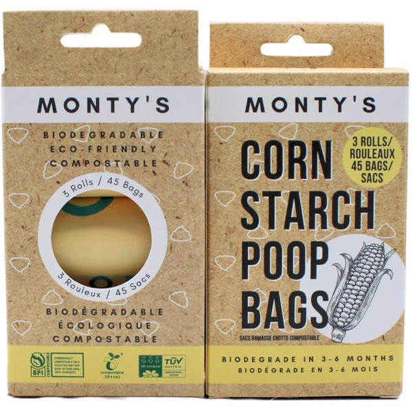 Monty's - Biodegradable Poop Bags (3 rolls)