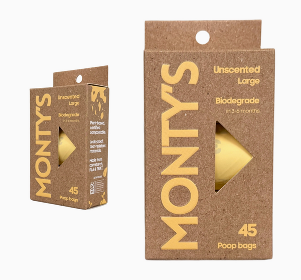 Monty's - Biodegradable Poop Bags (3 rolls)