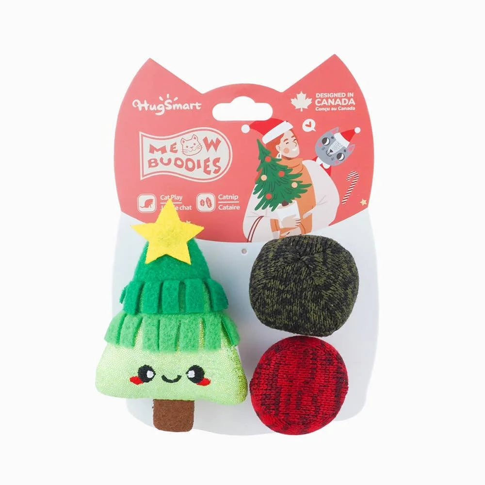 HugSmart Meow Buddies Holiday Feline Christmas Tree