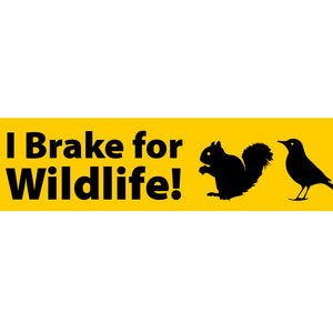 I Brake for Wildlife - Bumper Sticker