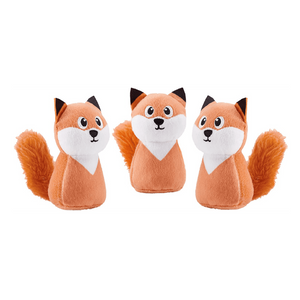 Squeakin' Fox Dog Toy - 3 Pack