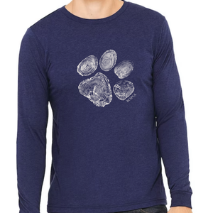 Wood Paw Print -  Unisex Long Sleeve T-Shirt